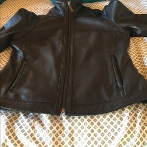 Calvin Klein black leather jacket